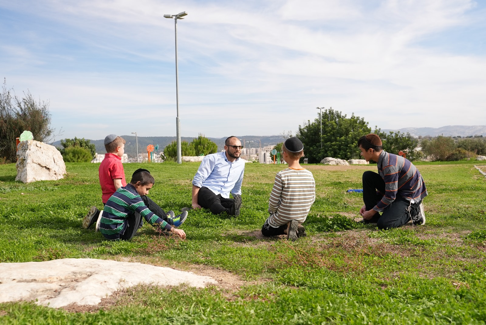 BNA students learning outside